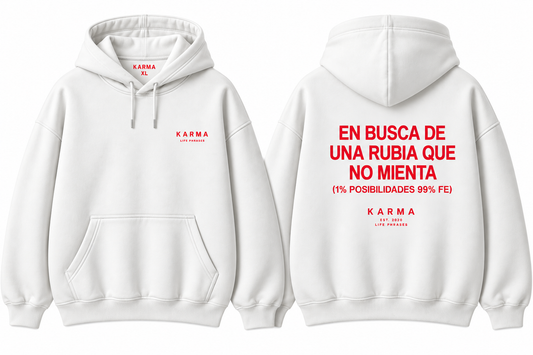 Polerón KARMA – EN BUSCA DE UNA RUBIA QUE NO MIENTA