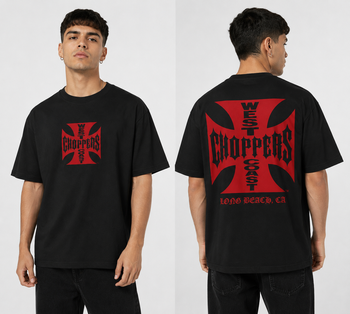 Polera Oversized WEST CHOPPERS – ORIGINAL RED LOGO