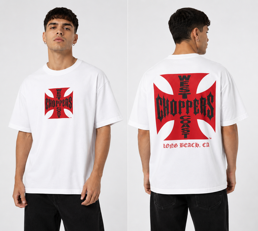 Polera Oversized WEST CHOPPERS – ORIGINAL RED LOGO