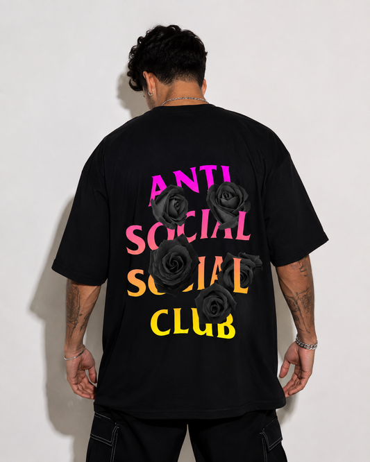 Polera Oversized ASSC Black Roses