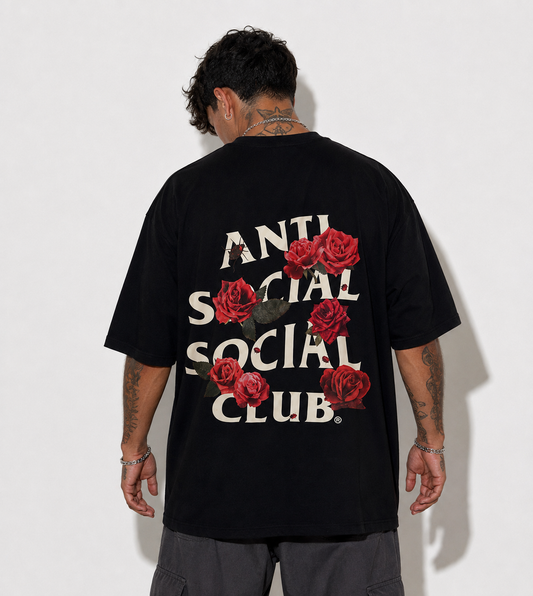 Polera Oversized ASSC Red Flowers